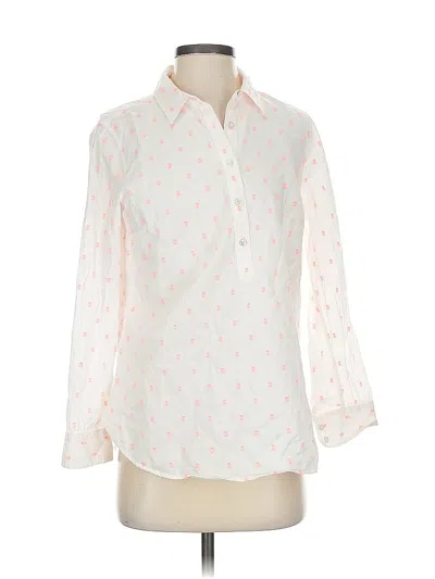 Pre-owned Talbots 3/4 Sleeve Blouse In White