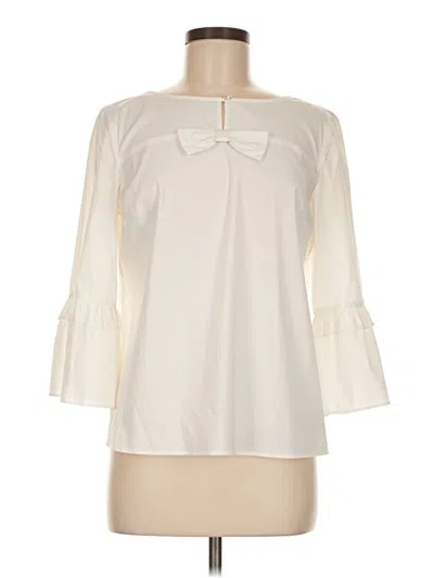 Pre-owned Talbots 3/4 Sleeve Blouse In White