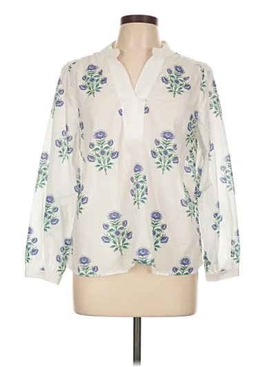 Pre-owned Talbots 3/4 Sleeve Blouse In White