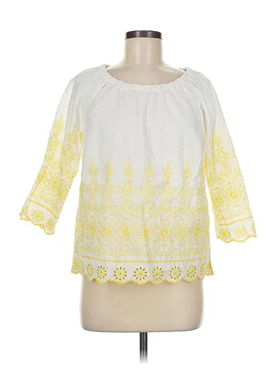 Pre-owned Talbots 3/4 Sleeve Blouse In Yellow