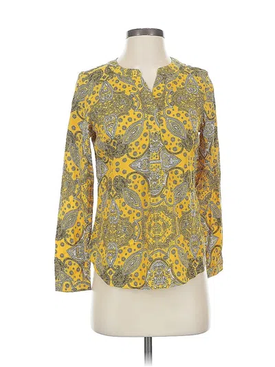 Pre-owned Talbots 3/4 Sleeve Blouse In Yellow
