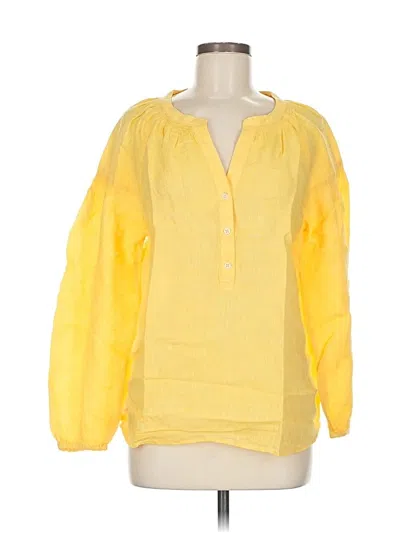 Talbots 3/4 Sleeve Blouse In Yellow