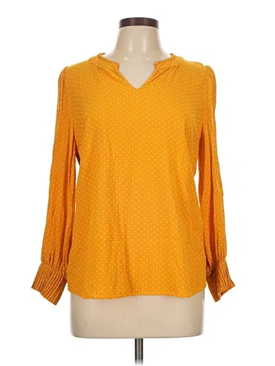Pre-owned Talbots 3/4 Sleeve Blouse In Yellow
