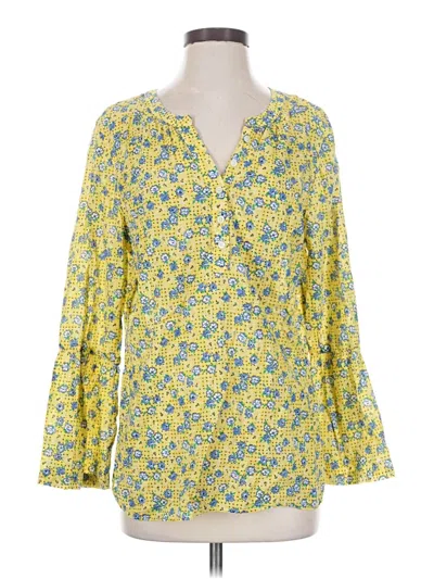 Pre-owned Talbots 3/4 Sleeve Blouse In Yellow