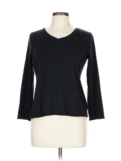 Pre-owned Talbots 3/4 Sleeve T-shirt In Black