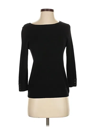 Pre-owned Talbots 3/4 Sleeve T-shirt In Black