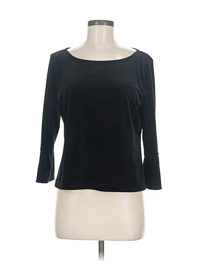 Pre-owned Talbots 3/4 Sleeve T-shirt In Black