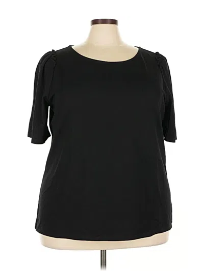 Talbots 3/4 Sleeve T-shirt In Black