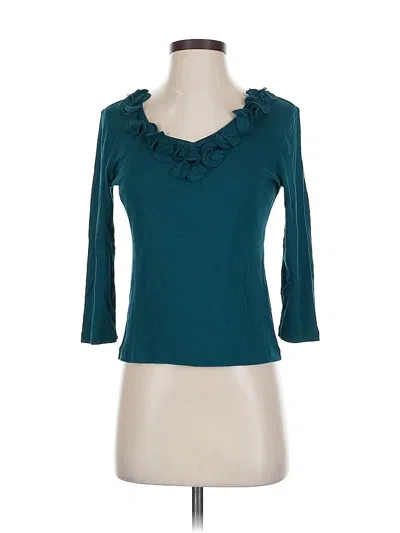 Pre-owned Talbots 3/4 Sleeve T-shirt In Blue