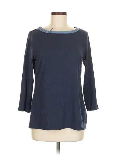Pre-owned Talbots 3/4 Sleeve T-shirt In Blue