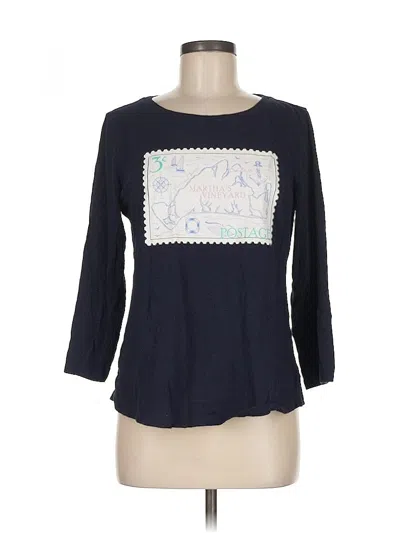 Pre-owned Talbots 3/4 Sleeve T-shirt In Blue