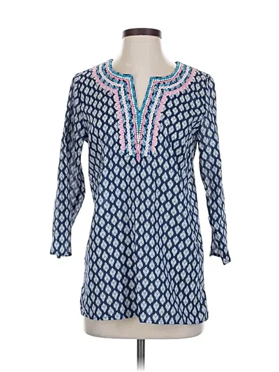 Pre-owned Talbots 3/4 Sleeve T-shirt In Blue