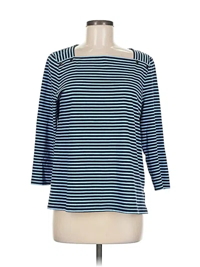 Pre-owned Talbots 3/4 Sleeve T-shirt In Blue