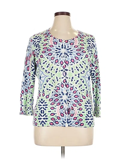 Pre-owned Talbots 3/4 Sleeve T-shirt In Blue