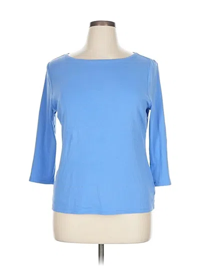 Pre-owned Talbots 3/4 Sleeve T-shirt In Blue