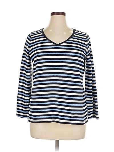 Pre-owned Talbots 3/4 Sleeve T-shirt In Blue