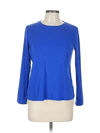 Pre-owned Talbots 3/4 Sleeve T-shirt In Blue