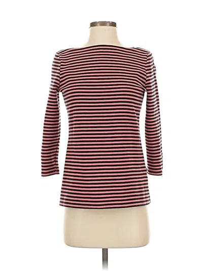 Pre-owned Talbots 3/4 Sleeve T-shirt In Burgundy