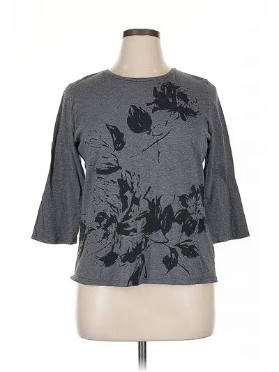 Pre-owned Talbots 3/4 Sleeve T-shirt In Gray