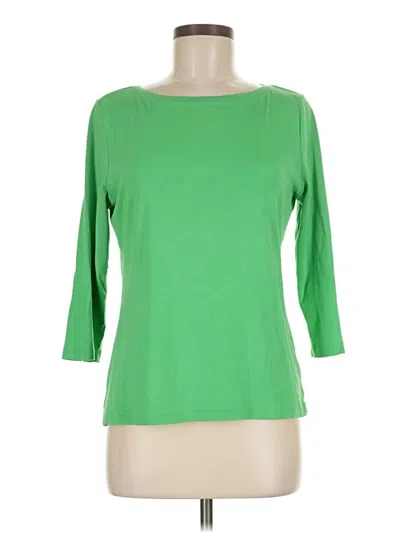 Pre-owned Talbots 3/4 Sleeve T-shirt In Green