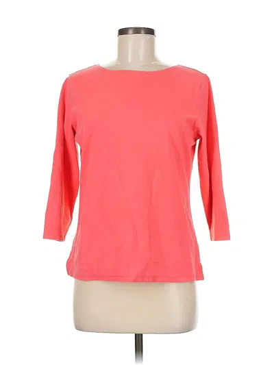Pre-owned Talbots 3/4 Sleeve T-shirt In Orange