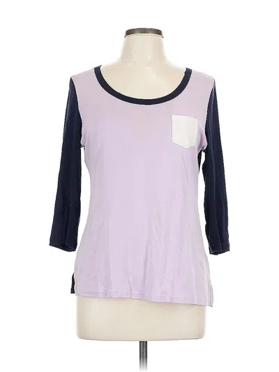 Pre-owned Talbots 3/4 Sleeve T-shirt In Purple