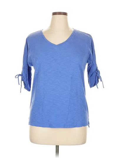 Pre-owned Talbots 3/4 Sleeve T-shirt In Purple