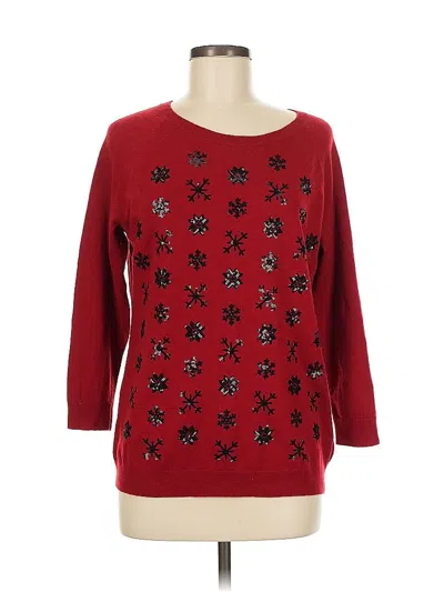 Pre-owned Talbots 3/4 Sleeve T-shirt In Red