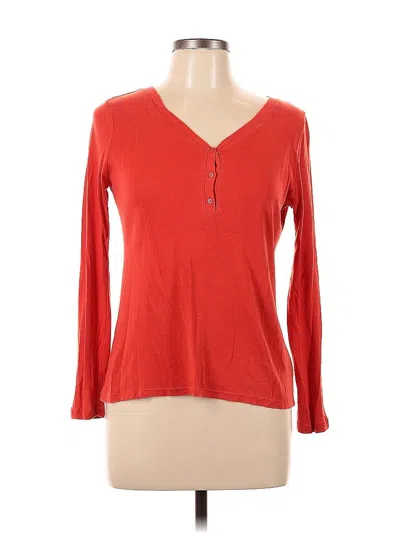 Pre-owned Talbots 3/4 Sleeve T-shirt In Red