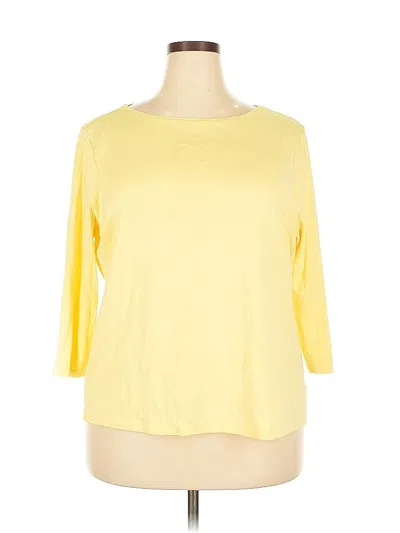 Pre-owned Talbots 3/4 Sleeve T-shirt In Yellow