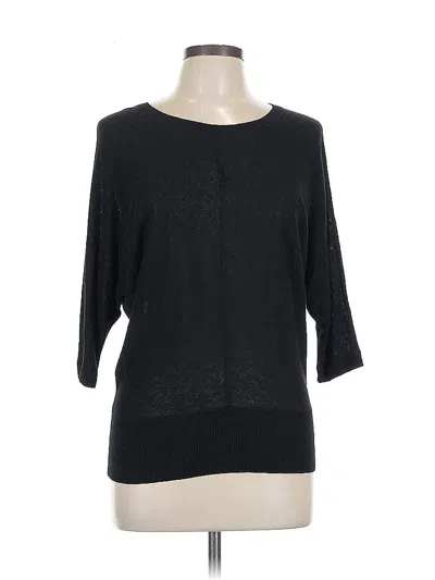 Pre-owned Talbots 3/4 Sleeve Top Black Boatneck Tops