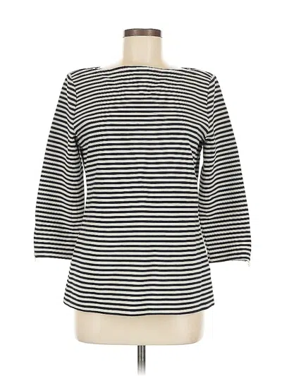 Pre-owned Talbots 3/4 Sleeve Top Black Boatneck Tops