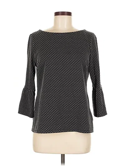 Pre-owned Talbots 3/4 Sleeve Top Black Boatneck Tops