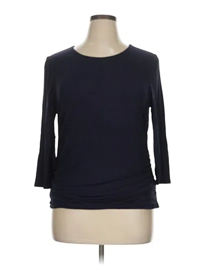 Pre-owned Talbots 3/4 Sleeve Top Black Boatneck Tops