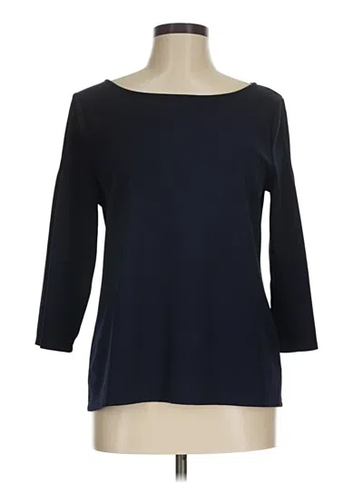 Pre-owned Talbots 3/4 Sleeve Top Black Boatneck Tops