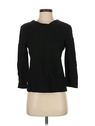 Pre-owned Talbots 3/4 Sleeve Top Black Crew Neck Tops
