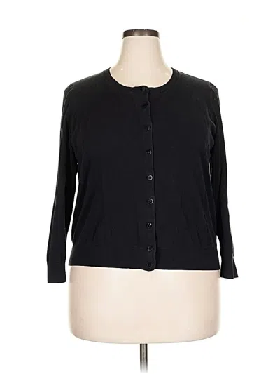 Pre-owned Talbots 3/4 Sleeve Top Black Square Neckline Tops