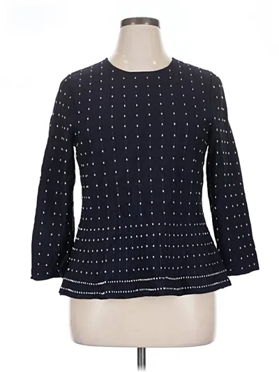 Pre-owned Talbots 3/4 Sleeve Top Black Square Neckline Tops