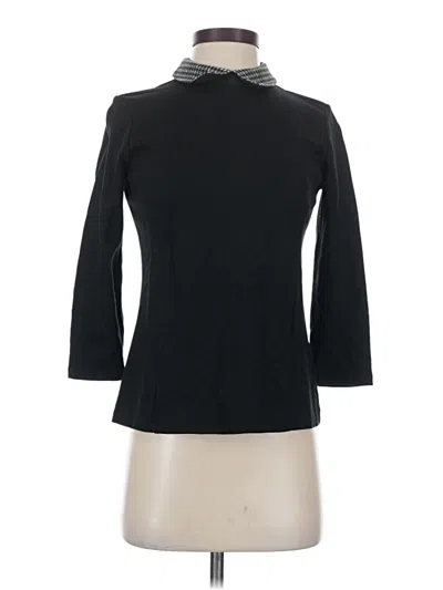 Pre-owned Talbots 3/4 Sleeve Top Black Turtleneck Tops