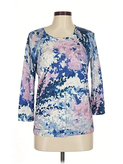 Pre-owned Talbots 3/4 Sleeve Top Blue Boatneck Tops