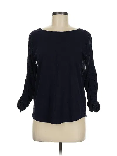 Pre-owned Talbots 3/4 Sleeve Top Blue Boatneck Tops