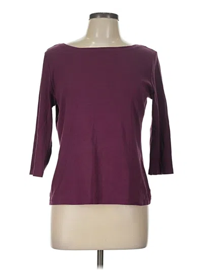 Pre-owned Talbots 3/4 Sleeve Top Burgundy Boatneck Tops