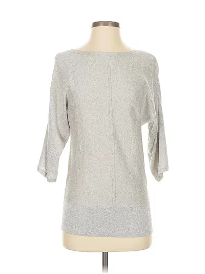 Pre-owned Talbots 3/4 Sleeve Top Gray Boatneck Tops