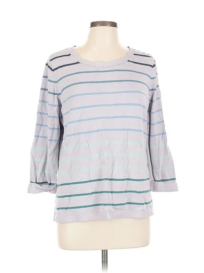 Pre-owned Talbots 3/4 Sleeve Top Gray Boatneck Tops