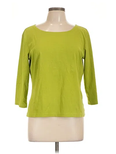Pre-owned Talbots 3/4 Sleeve Top Green Boatneck Tops
