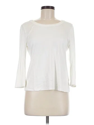 Pre-owned Talbots 3/4 Sleeve Top Ivory Boatneck Tops