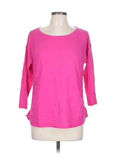 Pre-owned Talbots 3/4 Sleeve Top Pink Boatneck Tops