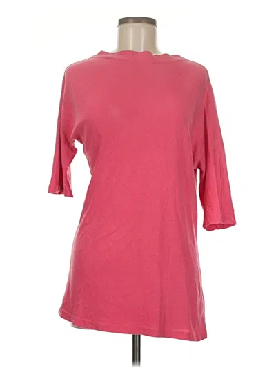 Pre-owned Talbots 3/4 Sleeve Top Pink Boatneck Tops
