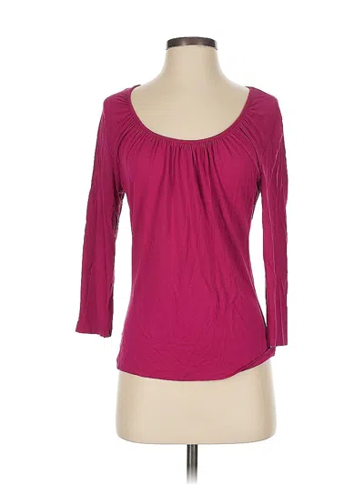 Pre-owned Talbots 3/4 Sleeve Top Pink Scoop Neck Tops