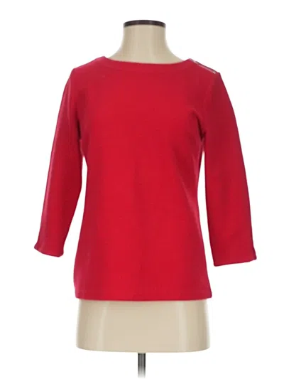 Pre-owned Talbots 3/4 Sleeve Top Red Boatneck Tops
